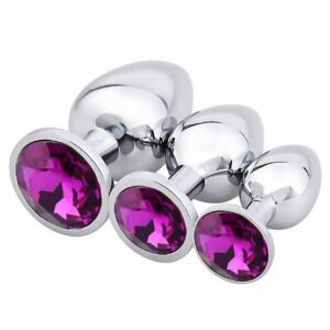 stainless metal plug 3 size 1 set