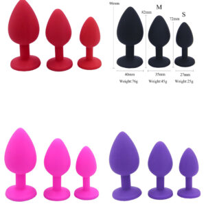 silicone metal plug 4 colors 3 sizes avaiable
