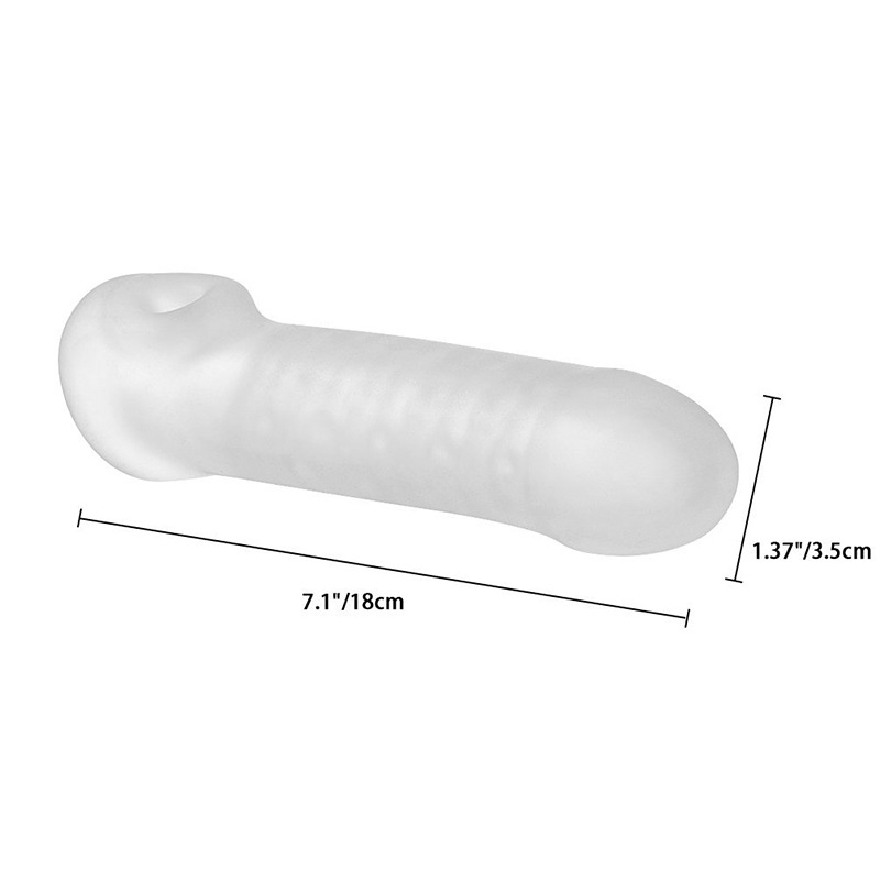 white crystal silicone penis extender condom