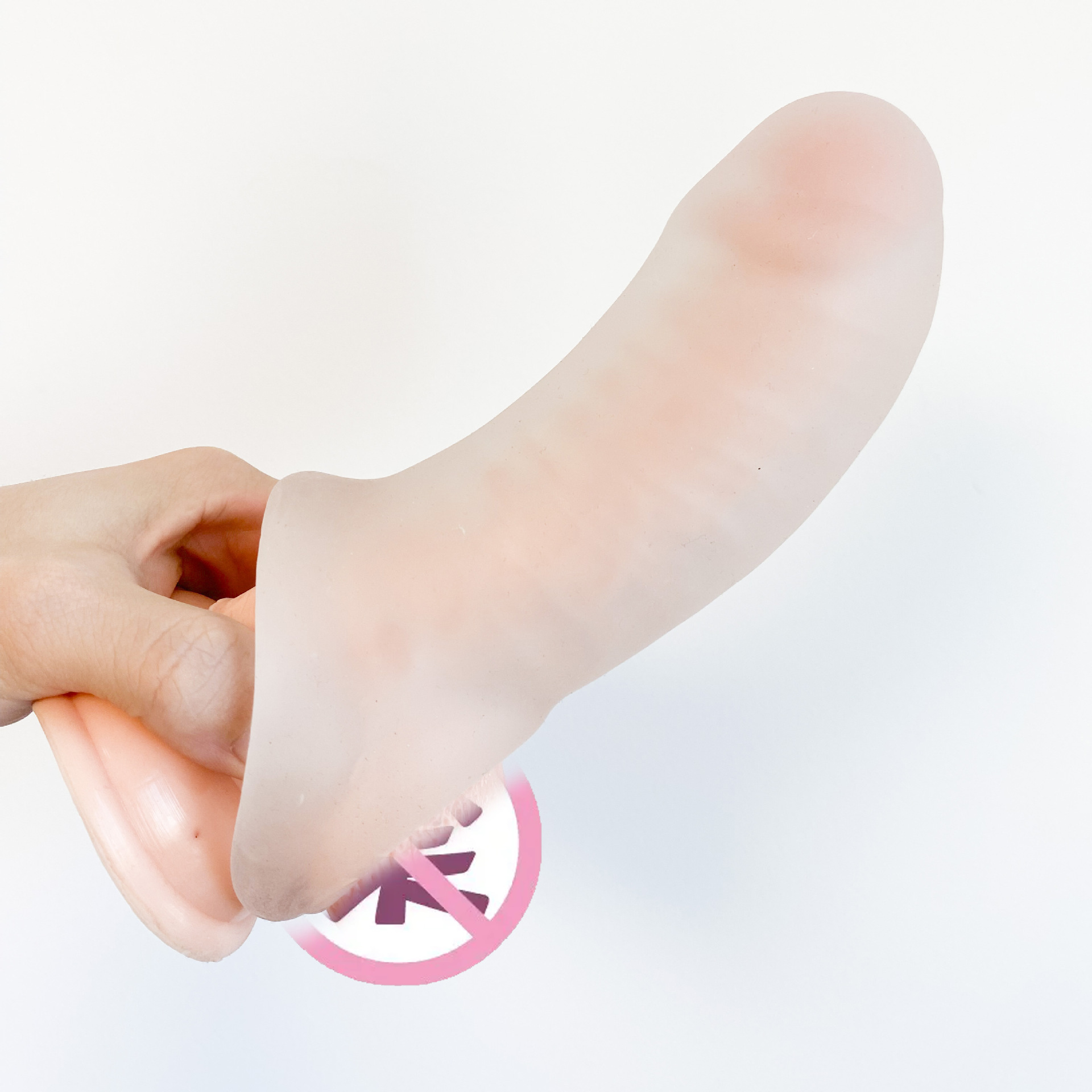 white crystal silicone penis extender condom