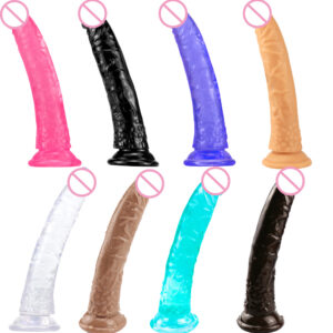 d0709 flesh & black 8″ popular dildo