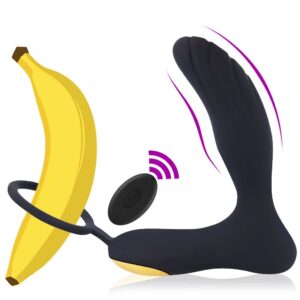 cute prostate massager with cock rings